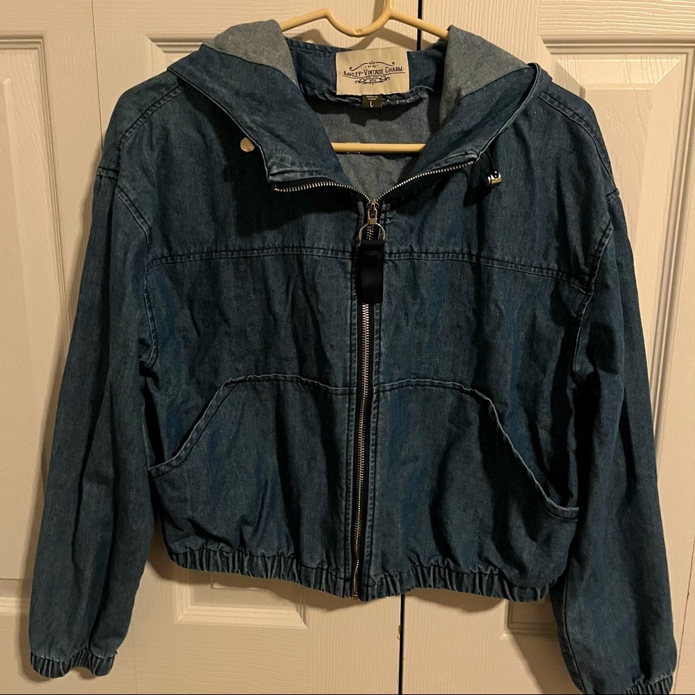 cropped vintage jean jacket
